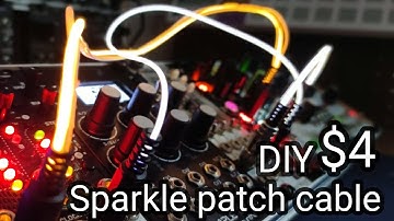 [ $4~ ] DIY eurorack modular synth Sparkle patch cable , lightning patch cable with filament LED
