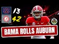 Alabama Rolls Auburn - Rapid Reaction (Late Kick Cut)