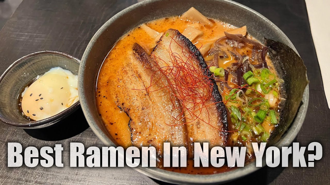 Spicy Tonkotsu Ramen Lunch at Kame NYC YouTube