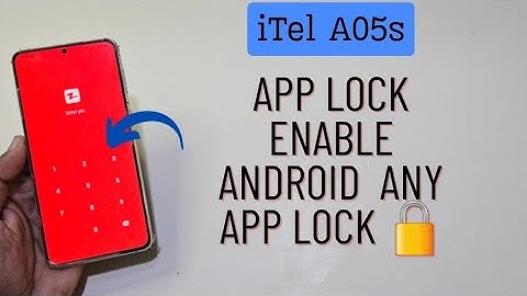 iTel A05s App Lock Enable How To Set Apps Lock iTel A05s