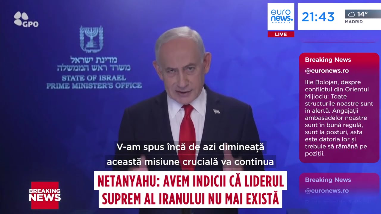 Israel și SUA lansează ofensiva contra Iranului. Netanyahu îi mulțumește lui Trump