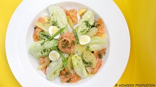 Салат с маринованным лососем Салат с маринованным лососем