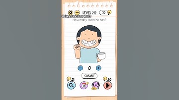 Brain test: tricky puzzles level 212 #teeth #counting #smile #need #teethimplants #cup #level212