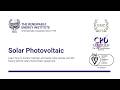 Accredited Solar Photovoltaic Course: The Renewable Energy Institute