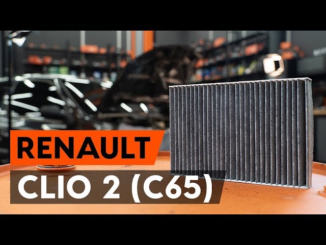 How to change pollen filter / cabin filter on RENAULT CLIO 2 (C65)  [TUTORIAL AUTODOC] - YouTube