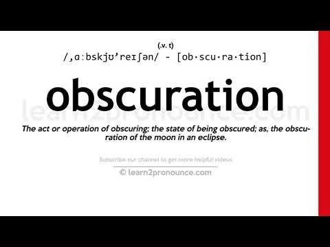 Произношение помрачение | Определение Obscuration