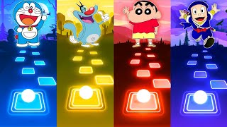 Doraemon vs Oggy vs Shinchan vs Ninja Hattori - Tiles Hop EDM Rush screenshot 5