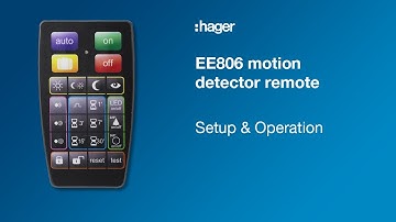 Tutorial: The EE806, motion detector remote