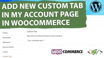 How to Add New Custom Tab in My Account using Custom Code in WooCommerce WordPress