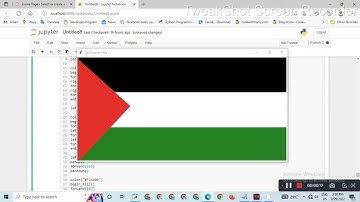 flag of Palestine || Python turtle library || Python for beginners #poojapatel #chiki1601