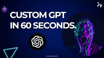 Building a Custom GPT in 60 seconds in ChatGPT.