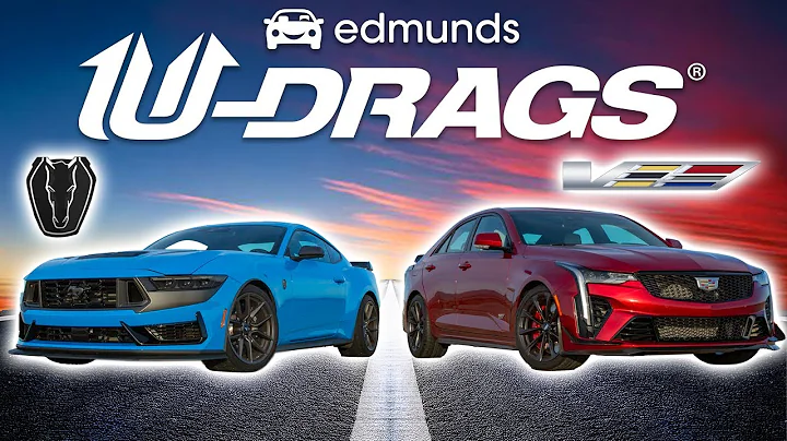Edmunds U-Drags: Ford Mustang Dark Horse vs. Cadillac CT4-V Blackwing | Quarter Mile, Handling, More