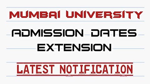 IDOL Admission Dates Extended | Mumbai University | Ashish Sir