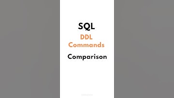 SQL DDL Commands Comparison 📌