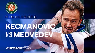 Miomir Kecmanovic vs Daniil Medvedev | Round 2 | French Open 2024 Highlights 🇫🇷