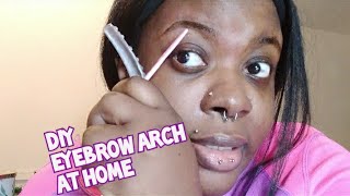 DIY AT HOME EYEBROW SHAPING CLEANUP | TUTORIAL | Razor, Hair Gel, Manicure Scissors & Spoolie