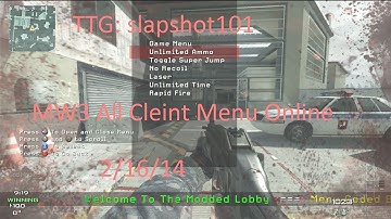 MW3 IW5M All Client Menu Online 2/16/14