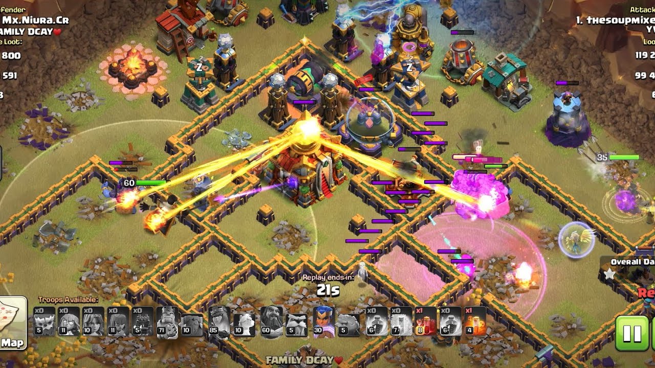 My Clan War Perfect 3 Star Attack With Lower Town Hall & Best War Attack Replies | COC Gameplay