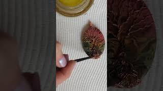 Painting liver of sulfur onto copper to oxidize jewelry