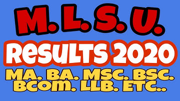 MLSU RESULT 2020