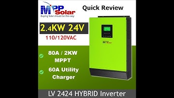 MPP Solar Hybrid LV2424 24V 2.4kW Inverter, Quick Look