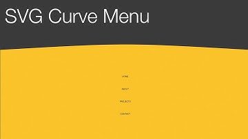 Vanilla Javascript: SVG Curve Hamburger Menu Tutorial