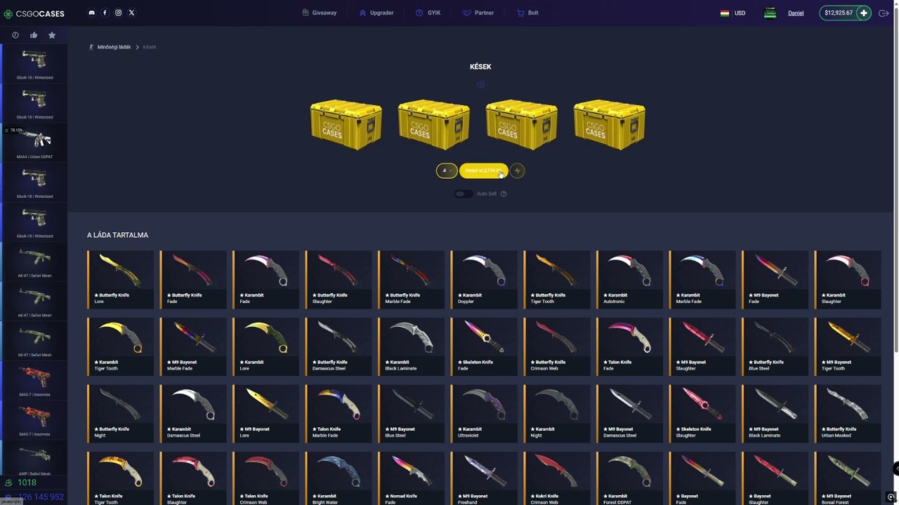 12 knife case opening (csgocases.com) very lucky!!