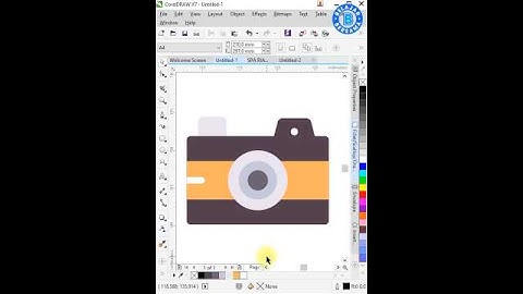 Camera Flat Design with Corel Draw X7 #designgrafis #coreldraw #tutorial
