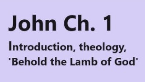 John 1: The Gospel of John, Catholic Bible Study, The Word became Flesh, Fr. Tim Peters