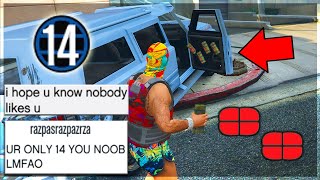 NIGHTSHARK Griefer Makes Fun Of My Level 14 Account But Instantly Regrets It on GTA 5 Online