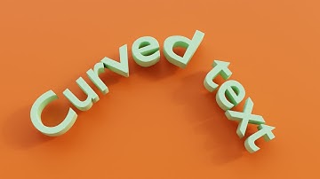Curved text Blender Tutorial