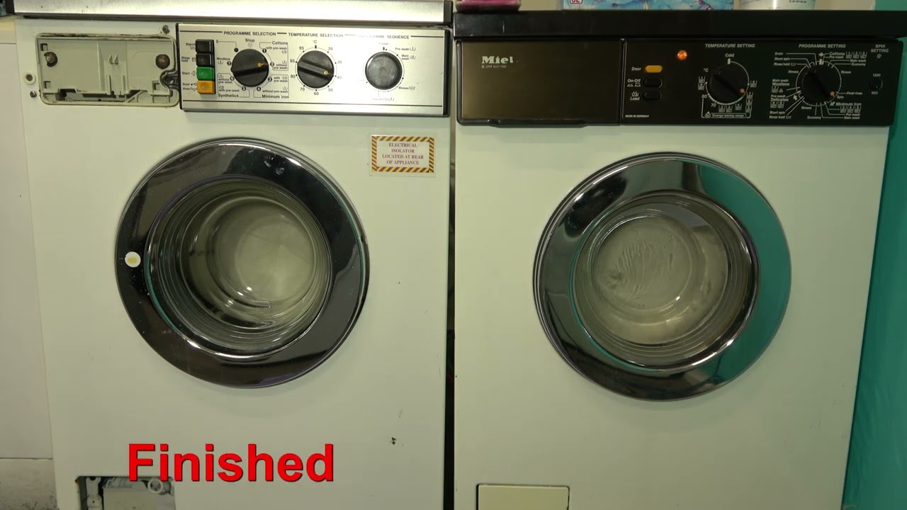 Spin Race - 1980's Miele Commercial vs. Domestic / Spin only