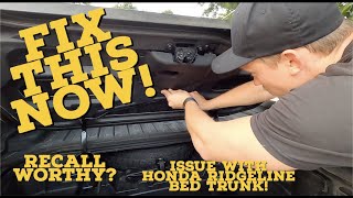 Honda Issue Uncovered! Cant access inbed Trunk / Spare tire  Watch my repair method