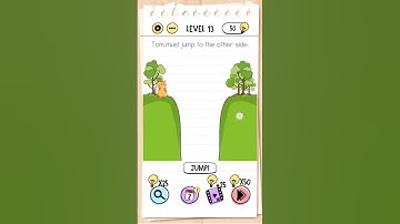Brain test || level 13 complete Tom must jump to the other side.