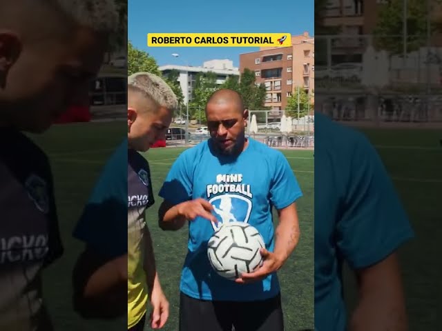 Roberto Carlos explains his Power Shot Tutorial ⚽️🚀 #Shorts class=