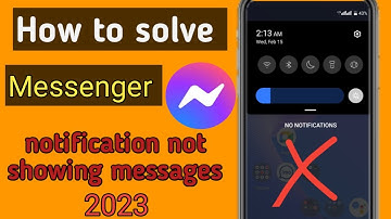 How to solve messenger notification not showing message | why notification not showing on messenger