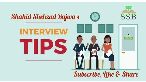 Interview Tips By: Shahid Shehzad Bajwa (SSB)