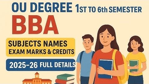 OU Degree BBA 1st to 6th Semester 2025-26 | All Subjects, Exam Marks & Credits |OU CBCS Syllabus 
