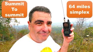 64 Mile, Summit to Summit, 2 meter simplex, SOTA contact