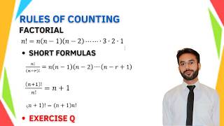 Rules of Counting | Factorial | Formulas | Exercise Q | CH 10 | LEC 01 | HSSC |