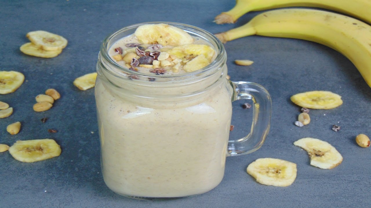 Rezept: Bananenshake mit Erdnussbutter / Peanut Butter Banana Smoothie ...