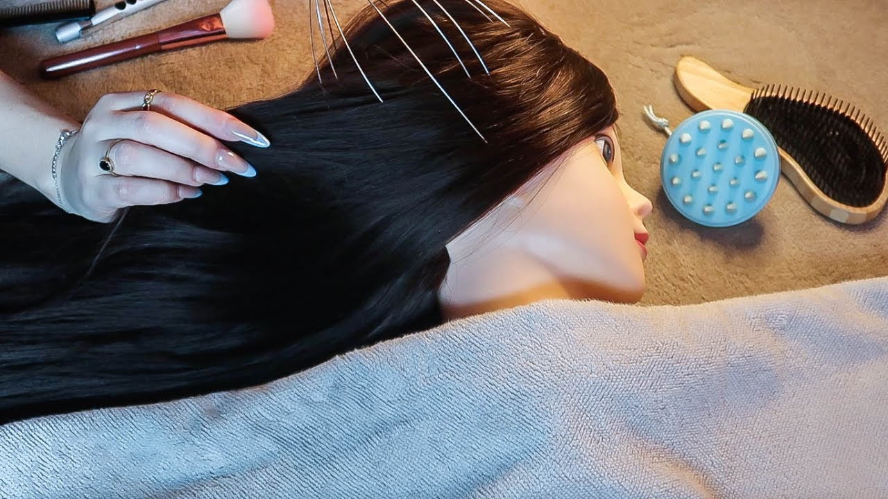 ASMR Massage crânien RÉALISTE (Huile, soins, massage, papouilles...)