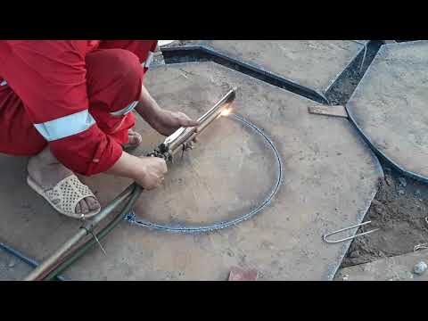 Video Cận cảnh cắt tạo vòng tròn,cắt tấm thép bằng gas và oxy - youtube
