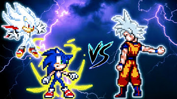 Sonic Chaos OP & Shadic(All Form) VS Goku DBS 3.5 OP (All Form) in Jump Force Mugen