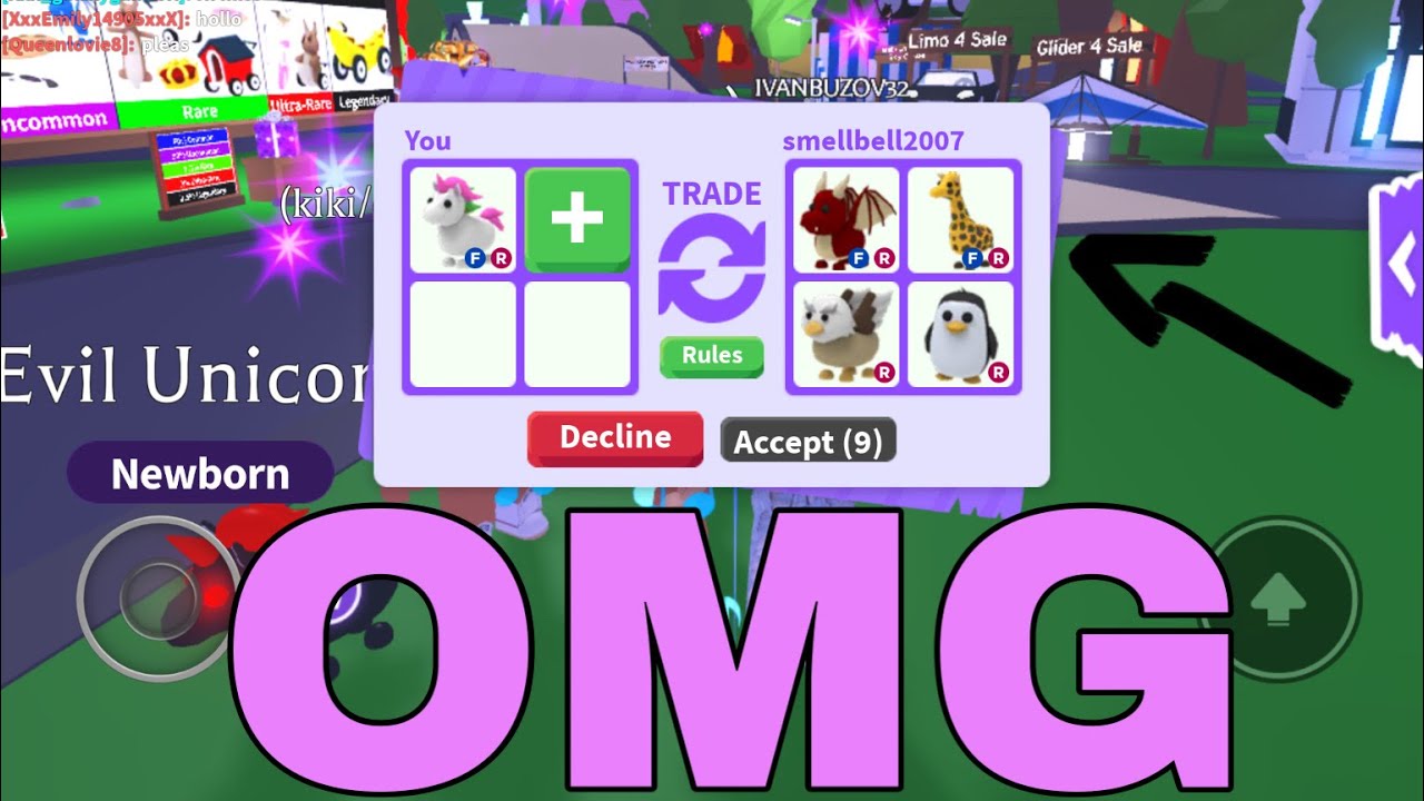 What people trade for fly and ride unicorn//Roblox adopt me - YouTube