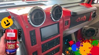 DIY car and truck interior paint. How to paint your cars dash and automotive trim 2007 Hummer H2 Interior Trim Code
