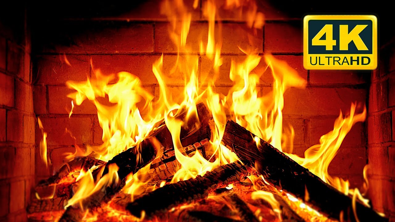 🔥 Cozy Fireplace 4K (12 HOURS). Fireplace with Crackling Fire Sounds. Crackling Fireplace 4K