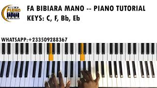 Video thumbnail of "Fa Bibiara Mano—Tutorial in Key F, C, Bb & Eb"