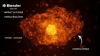Blender | Abstract Sci-Fi Scene + Particle Simulation | EEVEE 4K screenshot 2