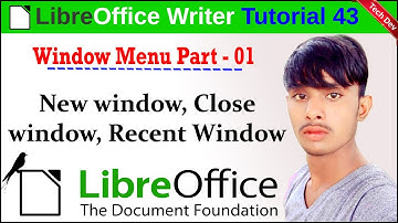 LibreOffice writer tutorial 43 window menu part 1 || in hindi || by dev bind || technical dev